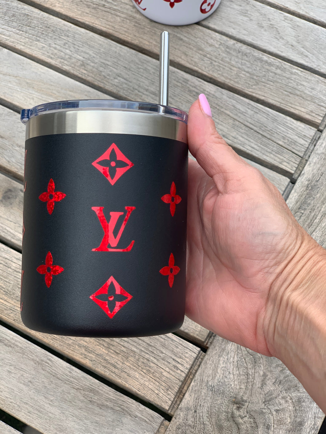 Holiday LV Tumbler | Cocktail Cup | 12 Ounces | Your Choice of Color Combination